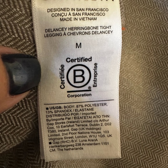 ATHLETA Delancey Herringbone Tight Leggings in Bluff Gray Size Medium - Picture 9 of 9